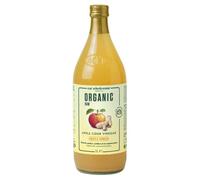 Eat Wholesome Organic Ginger, Turmeric and Chilli Raw Apple Fire Cider Vinegar with The Mother, Glass Bottle in Box, 1L