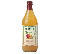 Eat Wholesome Organic Raw Apple Fire Cider Vinegar with The Mother Glass Bottle in Box, Turmeric and Cinnamon, 1L