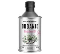 Eat Wholesome Organic Black Seed Oil, 250ml - Cold Pressed Nigella Sativa, High Source of Omega 6, 100% Pure, For For Smoothies, Salads, Skincare & Hair, Vegan