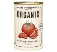 Eat Wholesome Organic Chopped Tomatoes, 400g (Pack of 12) - 100% Natural, Italian Tomatoes, No Added Sugar or Salt, Vegan, Non-BPA Lining