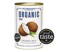 Eat Wholesome Organic Coconut Milk, 400 ml (Pack of 4) - For Cooking & Baking, Vegan, 100% Natural