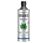 Eat Wholesome Organic Hemp Seed Oil, 500ml - Cold Pressed, Unrefined, High Source of Omega 3, 100 Percent Pure and Natural, For Soups, Salads, Skincare and Hair, Vegan, CO2 Neutral Packaging