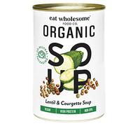 Eat Wholesome Organic Lentil & Courgette Soup, 400g (Pack of 12) - 100% Natural Ingredients, No Added Sugar, Ready in 5 Minutes, Vegan