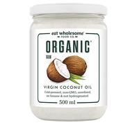 Eat Wholesome Organic Raw Cold-Pressed Virgin, Coconut Oil, 500 ml, for Cooking, Baking, Skin Moisturiser & Hair Conditioner