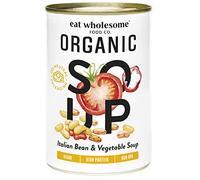 Eat Wholesome Organic Tuscan Bean & Vegetable Soup, 400g (Pack of 12) - 100% Natural Ingredients, No Added Sugar, Ready in 5 Minutes, Vegan