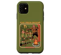 Eat Your Greens Bigfoot Sasquatch Retro Funny Adult Humor Case for iPhone 11