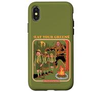 Eat Your Greens Bigfoot Sasquatch Retro Funny Adult Humor Case for iPhone X/XS