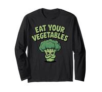 Eat Your Vegetables Vegan Vegetarian Funny Broccoli Diet Long Sleeve T-Shirt
