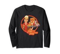 Eat Your Worries Away Sarcastic Retro Funny Adult Humor Long Sleeve T-Shirt