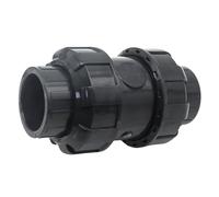 EATAKWARD 1-1/4 Inch PVC True Union Check Valve, Slip-Slip Full-Port Practical Check Valve, Sch80 Socket Insert Pool Ball Check Valve for Backflow Prevention