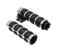 EATAKWARD 1 Inch Motorcycle Handlebar Grips 25MM Universal Non-Slip Handlebar Throttle Grips w/Throttle Assist Black Chrome Replacement for Harley Davidson Replacement for Suzuki Kawasiki