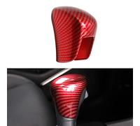 EATAKWARD ABS Automobile Shift Knob Cover Carbon Fiber Decorative Cover Fit for Honda Civic 2022-2023, CRV HRV 2023, Accord 2018-2023, All-Inclusive Shift Head (Red)