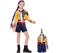 EATAN Kpop Demon Rumi Zoey - Disfraz de cosplay para niños, disfraz de cazadores pop cantantes Rumi Zoey, ídolo, juego de rol, disfraz de Halloween para mujeres y niñas (yellow, 120)