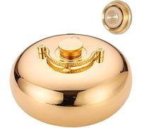 EATAN Thickened Solid Copper Hand Held Hot Water Bag Waterproof Classic Brass Finish with Lid, Back Massage in Bathroom (Smooth Model, 2XL)