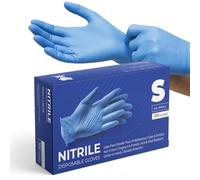 eatasty Disposable Gloves, Blue Nitrile Gloves, Powder-Free, Latex-Free, Multipurpose, Medical Grade, Durable and Comfortable