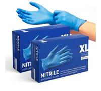 eatasty Disposable Gloves, Blue Nitrile Gloves, Powder-Free, Latex-Free, Multipurpose, Medical Grade, Durable and Comfortable