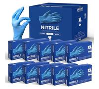 eatasty Disposable Gloves, Box of 100, Blue Nitrile Gloves, Powder-Free, Latex-Free, Multipurpose, Medical Grade, Durable and Comfortable