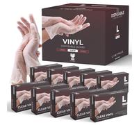 eatasty Vinyl Multi-Purpose Clear Gloves, Powder F
