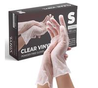 eatasty Vinyl Multi-Purpose Clear Gloves, Powder Free, Disposable, 100 Pack