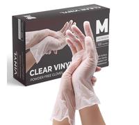 eatasty Vinyl Multi-Purpose Clear Gloves, Powder Free, Disposable, 200 Pack