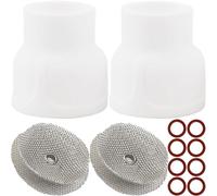 EATBALE 2 x #12 Alumina Ceramic Cups(White), 2 x Gas Len Diffusers Accessories Set for TIG Welding Torch, Fit DB SR WP-9/20 / 25, WP-17/18 / 26 Welding Gun with 8 x O-Rings Replacement Parts