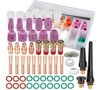 EATBALE 61 pcs for TIG Welding Torch Stubby Gas Lens #12 Glass Cup Kit for WP-17/18/26