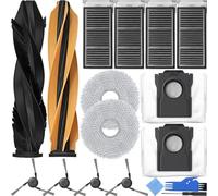 EATBALE Accessorie for Mova V50 Ultra, for Dreame X50 Ultra Complete / X50 Master Robot Vacuum Cleaners 2 x Roller Brushes 4 x Side Brushes 4 x Filters 2 x Dust Bags 2 x Mop Cloths Replacement Parts
