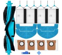 EATBALE Accessories for Proscenic Q8 Max, for Mova E20 PLUS, for MONSGA MS1 Max, for Liectroux M70 Pro Robot Vacuum Cleaner with 1*Main Brush 6*Side Brushes 4*Filters 4*Mop Cloths 4*Dust Bags