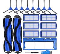 EATBALE Accessories Kit for Eufy RoboVac 11S Max RoboVac 15C Max, RoboVac 30C Max, G30, G30 Edge G10 Hybrid Robot Vacuum Cleaner, 2 Roller Brush, 8 Side Brushes, 6 Filters, 1 Brush Guard(17Pcs)