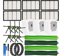 EATBALE Accessories Kit for iRobot Roomba S9(9150), S9+(9550), S Series Robot Vacuum Cleaner Replacement Parts 2 Multi-Surface Rubber Brushes, 6 Filters, 6 Side Brushes, 3 Dust Bags, 2 Whee Tires