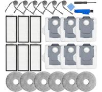 EATBALE Accessories Kit for Roborock Saros Z70 Robot Vacuum Cleaner Replacement Parts with 6 Side Brushes 6 Filters 6 Dust Bags 6 Mop Rags 1 Cleaning Brush 1 Screwdriver 1 Rag