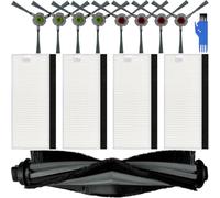 EATBALE Accessories Replacement Kit for Ecovacs Deebot OZMO U2/U2 Pro/DGN22, for Yeedi K650 Robot Vacuum Cleaner, 1 x Main Roller Brush, 4 x HEPA Filter, 8 x Side Brushes, 1 x Cleaning Brush (13 Pcs)