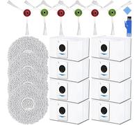 EATBALE Accessories Replacement Set for ECOVACS Deebot T20 Max/T20e Omni/X1 Omni/X1e Omni/T20 Pro Plus Robot Vacuum Cleaner, 6 x Side Brushes, 4 x Mop Pad Clothes, 8 x Disposable Dust Bags (18 Pcs)