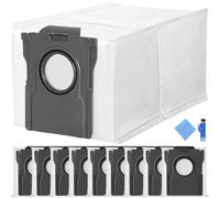 EATBALE Dust Bags Replacement Parts for Mova P50 Pro Ultra / E30 Ultra, for Dreame X40 Pro Robot Vacuum 3.2 L Large Capacity Non-woven Fabrics Meltblown Cloth Vacuum Bag Accessories Kit