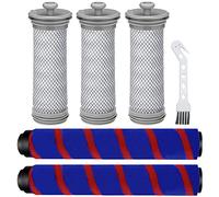 EATBALE Filter Replacement for Tineco A10/A11 Hero A10/A11 Master for Tineco PURE ONE S11 S12 Cordless Vacuum Cleaner Accessories, 3 Vacuum Filters 2 Brush Rolls 1 Cleaning brush