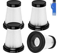 EATBALE K12 HEPA Filters Accessories Replacement for Moosoo K12 K13 K12 Pro, for Genius Invictus One 1.0 X7 / 2.0 Cordless Handheld Vacuum Cleaner Parts, 4 x HEPA Filters, 1 x Cleaning Brush (4 Pcs)