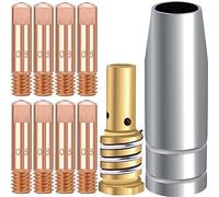 EATBALE MB14 14AK Contact Tip, 10Pcs M6 MIG Tips Welding Torch Contact Tip 0.8mm / 0.030" Tips Holder Difuser Welding Gun Accessories for MB14 14AK MIG/MAG Welding Torch