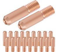 EATBALE MIG MAG 0.6/0.8 mm Mini Contact Tip for Binzel Style Welding Torch M5 Thread MB10 SB10 HP10 DL Welding Gun Conductive Tip Replacement Parts for Hobby Welder Accessories Kit(20 Pk)