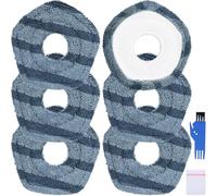 EATBALE Mop Pad Clothes Replacement for Eufy X10 Pro Omni / X9 Pro Robot Vacuum Cleaner, Microfiber Washable & Reusable Soft Mopping Pads Accessories, with Cleaning Brush & Laundry Bag (6 Pack)