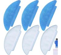 EATBALE Mop Pads Accessories Kit for Lubluelu SL60D/SG60/SL61, for HONITURE Q6 SE, for Tikom L9000/L8000, for Laresar L6 Nex Robot Vacuum Cleaner Spare Parts Mopping Clothes Washable Wipes (6 Pcs)