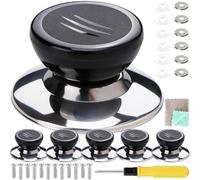 EATBALE Pot Lid Knobs, Universal Kitchen Cookware Lid Handles Replacement, Heat Resistant, Black, 6 Pack