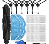 EATBALE Replacement Parts Accessories for 360 S8/S8 Plus/Botslab S8 Plus, for EZVIZ RE4/RE5 Plus Robot Vacuum Cleaner Set, 1 x Main Brush, 6 x Side Brushes, 3 x Mop Wipes, 3 x HEPA Filters (13 Pcs)