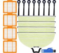 EATBALE Replacement Parts Accessories for Shark RV2610WA RV2620WA RV2410WD AV2610WA AI Ultra 2- in-1 Robot Vacuum Robot Vacuum Cleaner, 8 x Side Brushes, 4 x Mop Pads, 4 x HEPA Filters (16 Pcs)