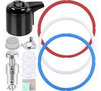 EATBALE Replacement Sealing Ring Steam Release Valve Float Valve Anti-block Cover for Instant Pot Duo 3/5 / 6 QT, Duo Plus 3/6 QT Pressure Cookers Float Valve Gasket Anti-block Cover Bracket
