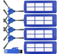 EATBALE Replacement Spares Parts for Eufy Robovac G10 Hybrid, Robovac G30 Hybrid, RoboVac 11S Max, RoboVac 15C Max, RoboVac 30C Max Robot Vacuum Cleaner, 4 HEPA Filter, 4 Side Brush, 1 Cleaning Brush