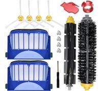 EATBALE Replenishment Parts Kit for iRobot Roomba 600 500 Series 694 692 690 680 660 665 651 650 614 Robot Vacuum Cleaner, Accessories 4 Side Brush, 1 Bristle and Flexible Beater Brush, 2 Filter