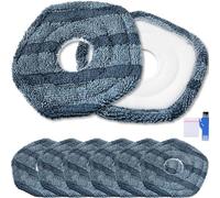 EATBALE Reusable Mop Pad for Eufy X10 Pro Omni / X9 Pro Robot Vacuum Cleaners Replacement Parts Microfiber Wipe Washable Mopping Cloth Removable Soft Attachment Accessories Kit(8 Pack)