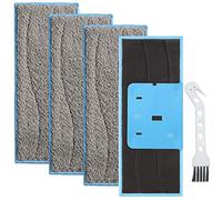 EATBALE Washable Wet Mopping Pads for Braava Jet M6 (6110) (6012) (6112) M Series Robot Mop, Reusable Wet Pads with Cleaning brush (4 Pack)