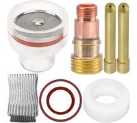 EATBALE WP Torch Glass Cup Gas Len Collet for TIG Welder Replacement Parts for WP-17/18/26 Welding Torch Copper Wedge Collet(1.0mm 0.040in) Silicone O-Ring Gasket Accessories Kit