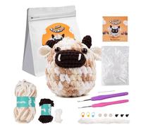 Eatbuy Crochet Kit for Beginners, Complete Crochet Kit with Step-by-Step Video Tutorials, DIY Birthday Gift for Adults & Craft Lovers (MooMoo)